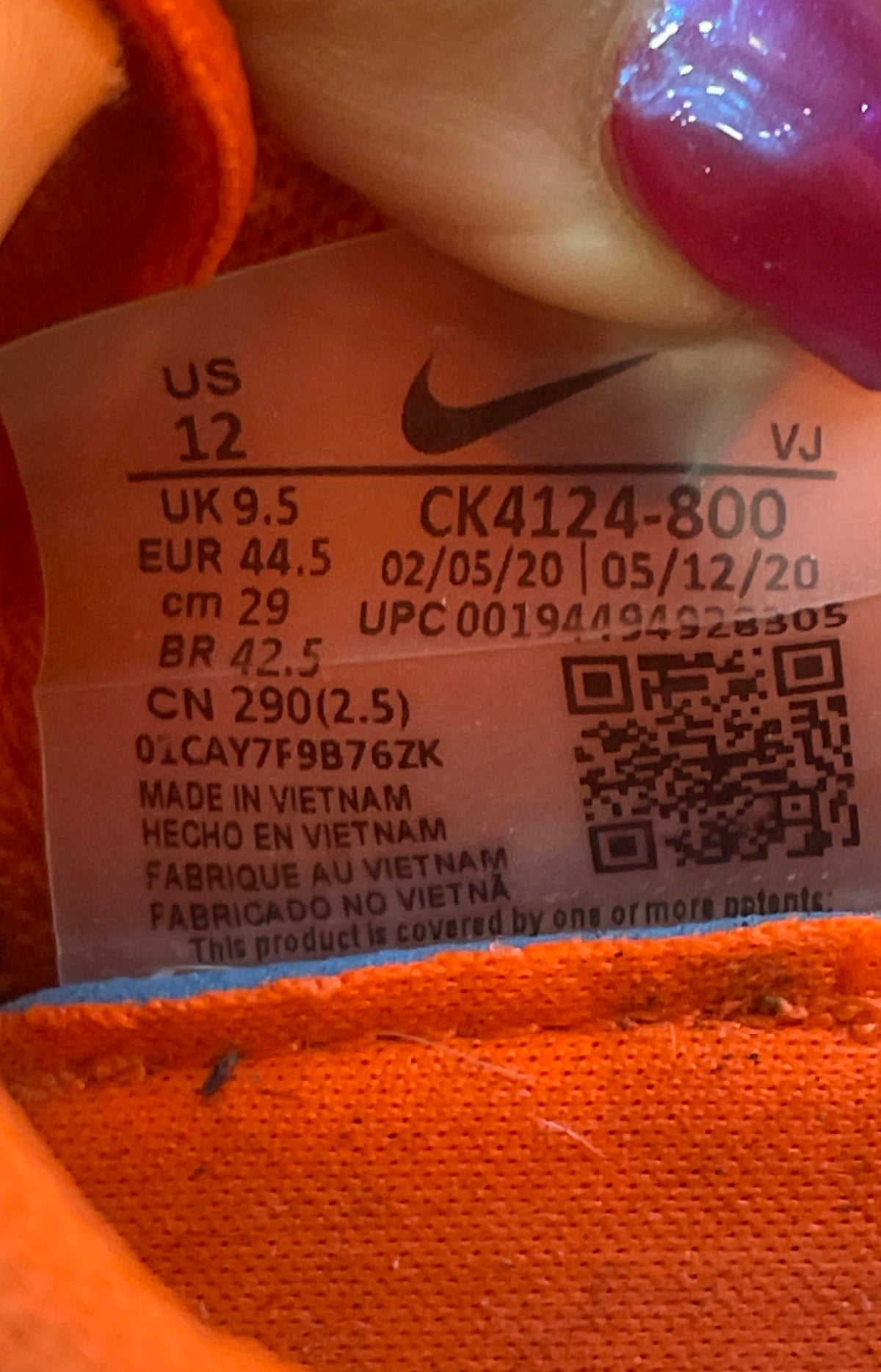 Nike Air Max Up Bright Crimson Orange Women's Running Sneakers Size 12