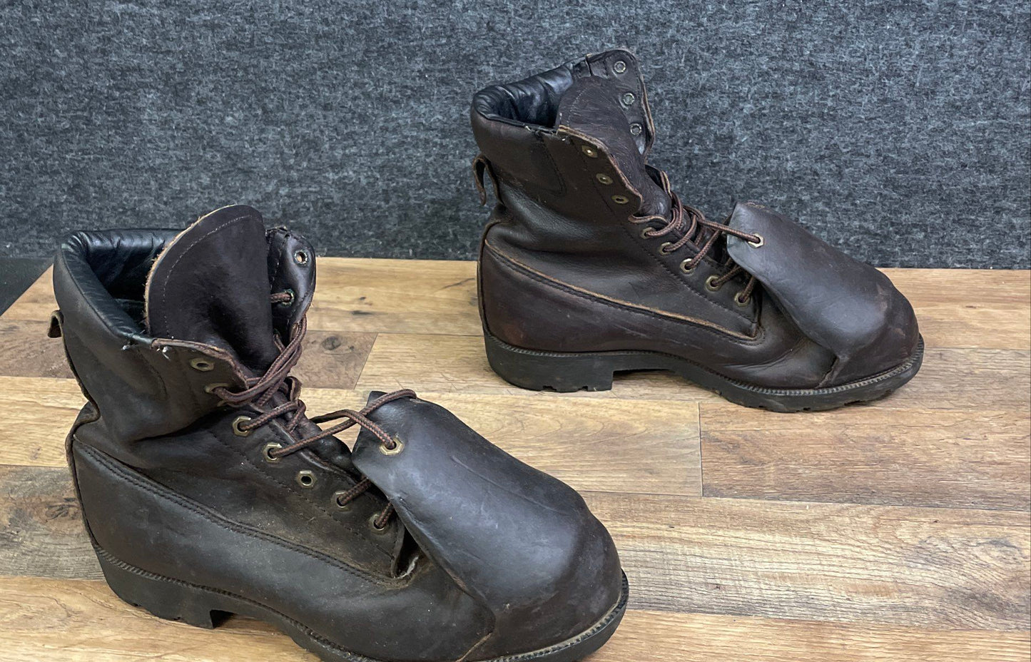 Lehigh Dark Brown Leather Metatarsal Guard Safety Toe Work Boots Size 11