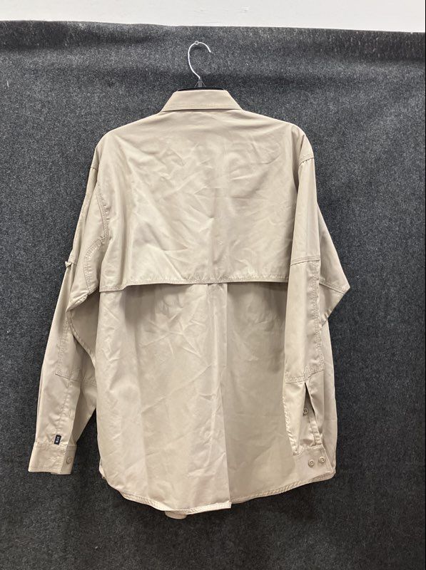 5.11 Tactical Men's Khaki Cotton Long Sleeve Vented Work Shirt 72157 Size L