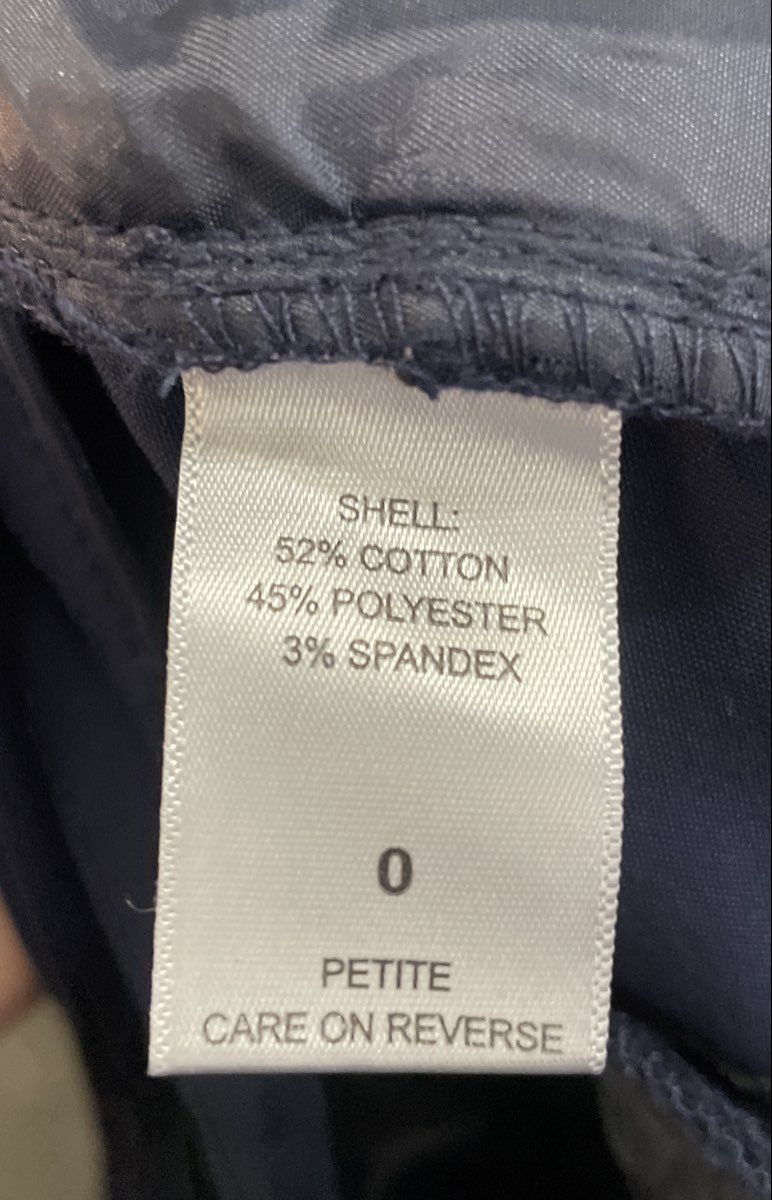 7th Avenue New York & Co Women's Navy Cotton Blend Professional Pants Sz 0P