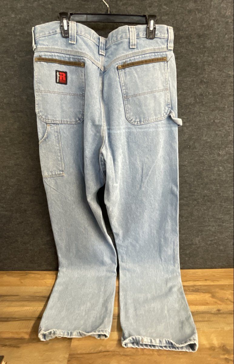 Wrangler Men's Riggs Workwear Carpenter Jeans Light Wash Blue 38x36