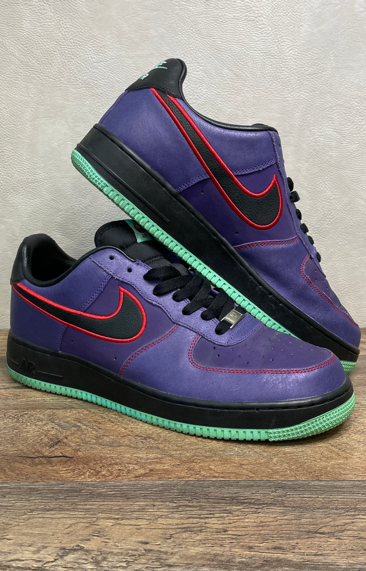 Nike Air Force 1 Low Court Purple Black Red Sneakers Size 11
