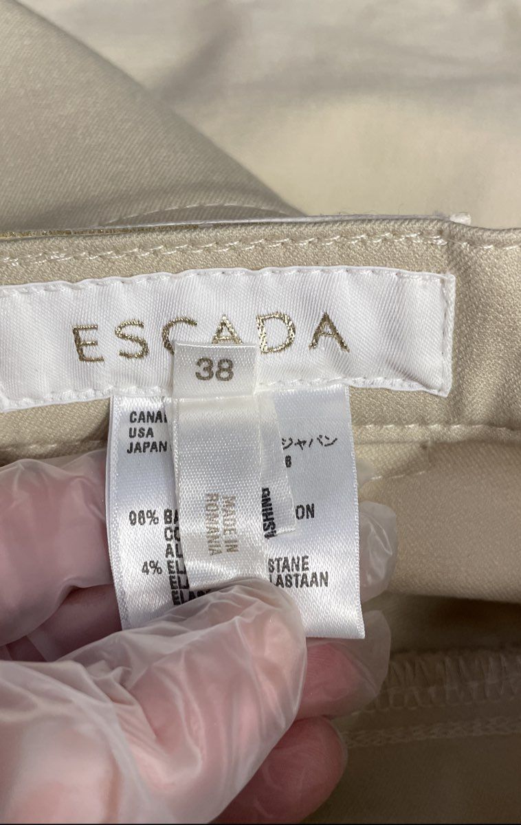 Escada Women's Vintage Y2K Beige High Rise Straight Leg Jeans Pants Size 38 8