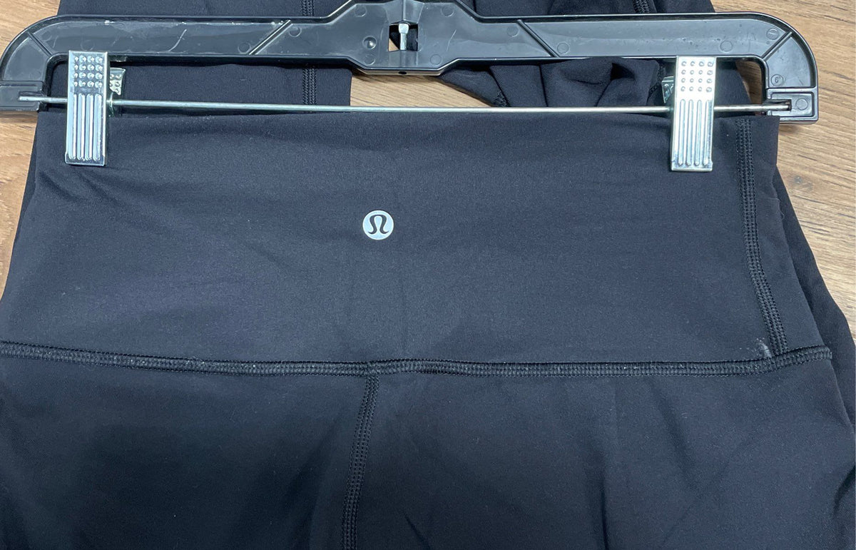 Lululemon Women's Black High-Rise Yoga Athletic Leggings Full Length Pants