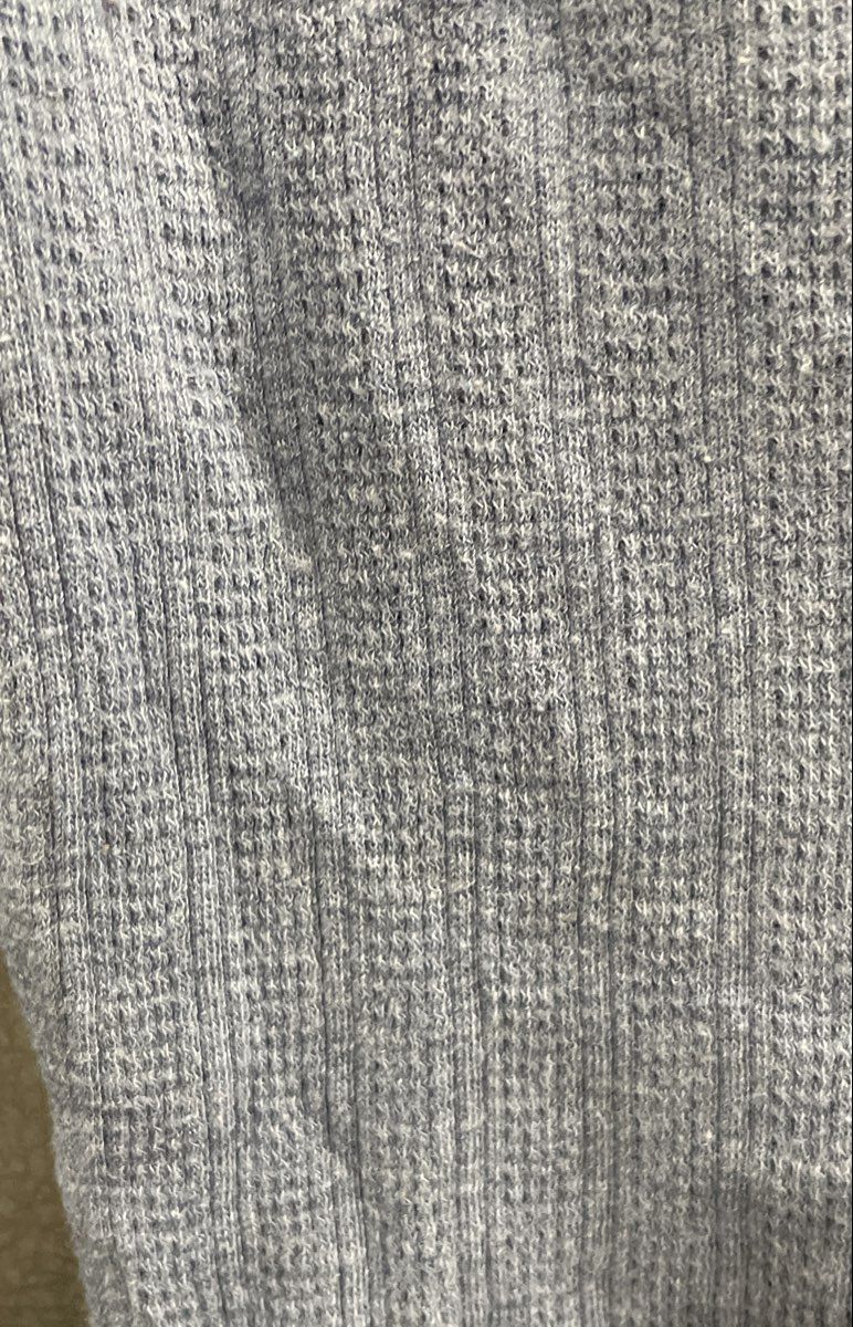 LL Bean Women's Blue Pima Cotton Modal Ribbed Henley Sweater Top Sz M