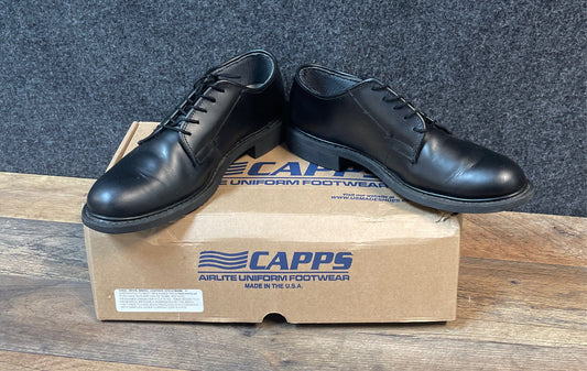 Capps Airlite Uniform Footwear 90268 Black Leather Dress Shoes Size 7.5 D