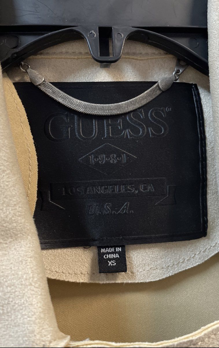 Guess Women's Monica Oyster Faux Suede Asymmetrical Zip Moto Jacket Sz XS NWT