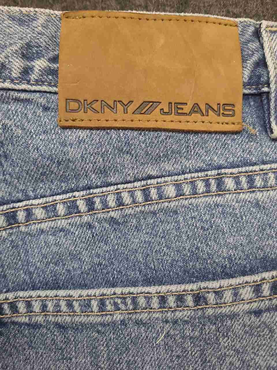 DKNY Jeans Men's Vintage 90s Light Wash Blue Straight Leg Cotton Jeans Sz 32x34