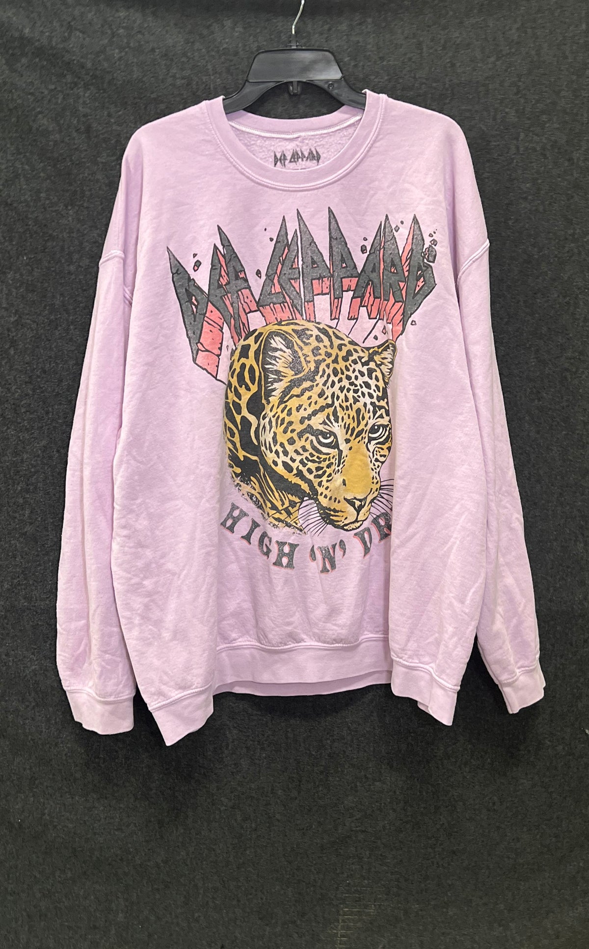 Def Leppard Lavender High 'N' Dry 1981 Tour Graphic Crewneck Sweatshirt