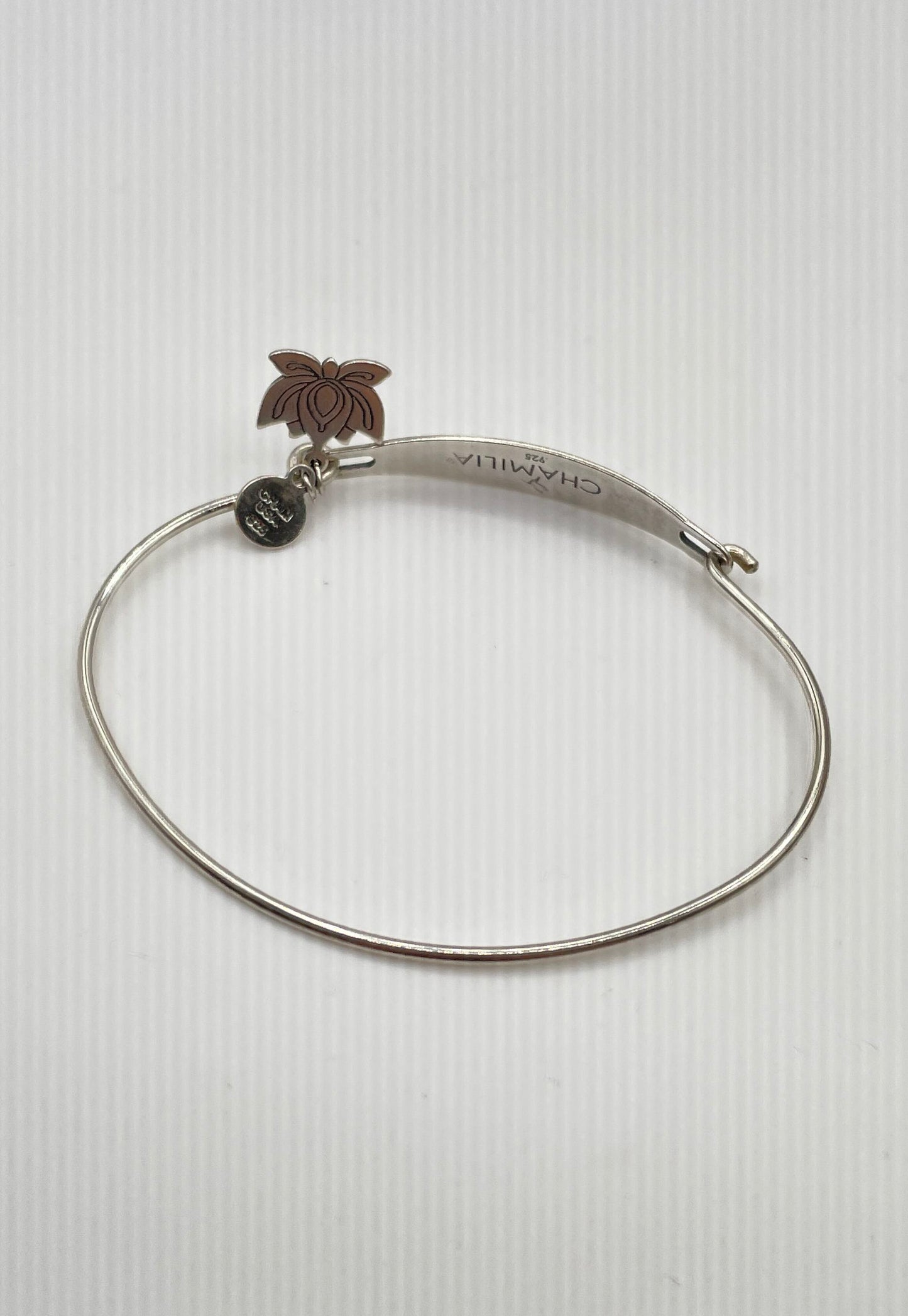 Chamilia 925 Sterling Silver 'Dream Big' ID Bangle Bracelet 6.1g