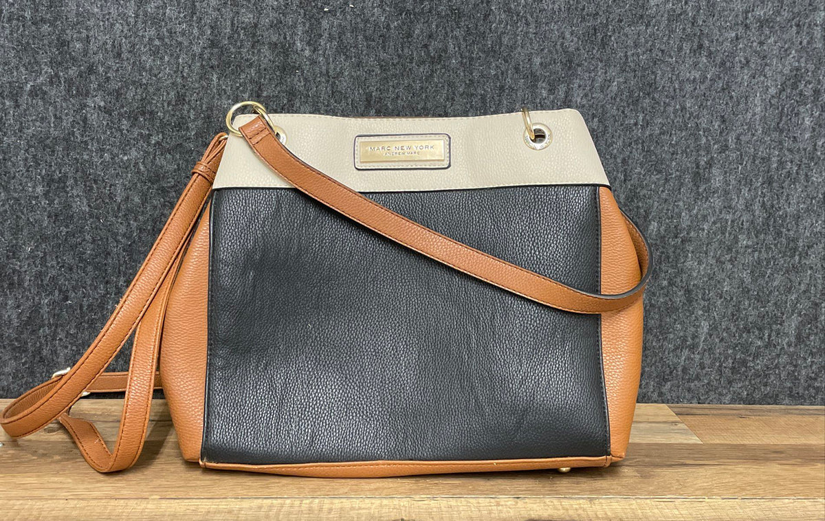 Marc New York Andrew Marc Colorblock Pebbled Faux Leather Crossbody Bag