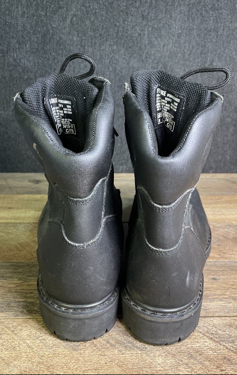 Brahma Iron Tough II Steel Toe Black Leather Men's Work Boots Size 10 XW