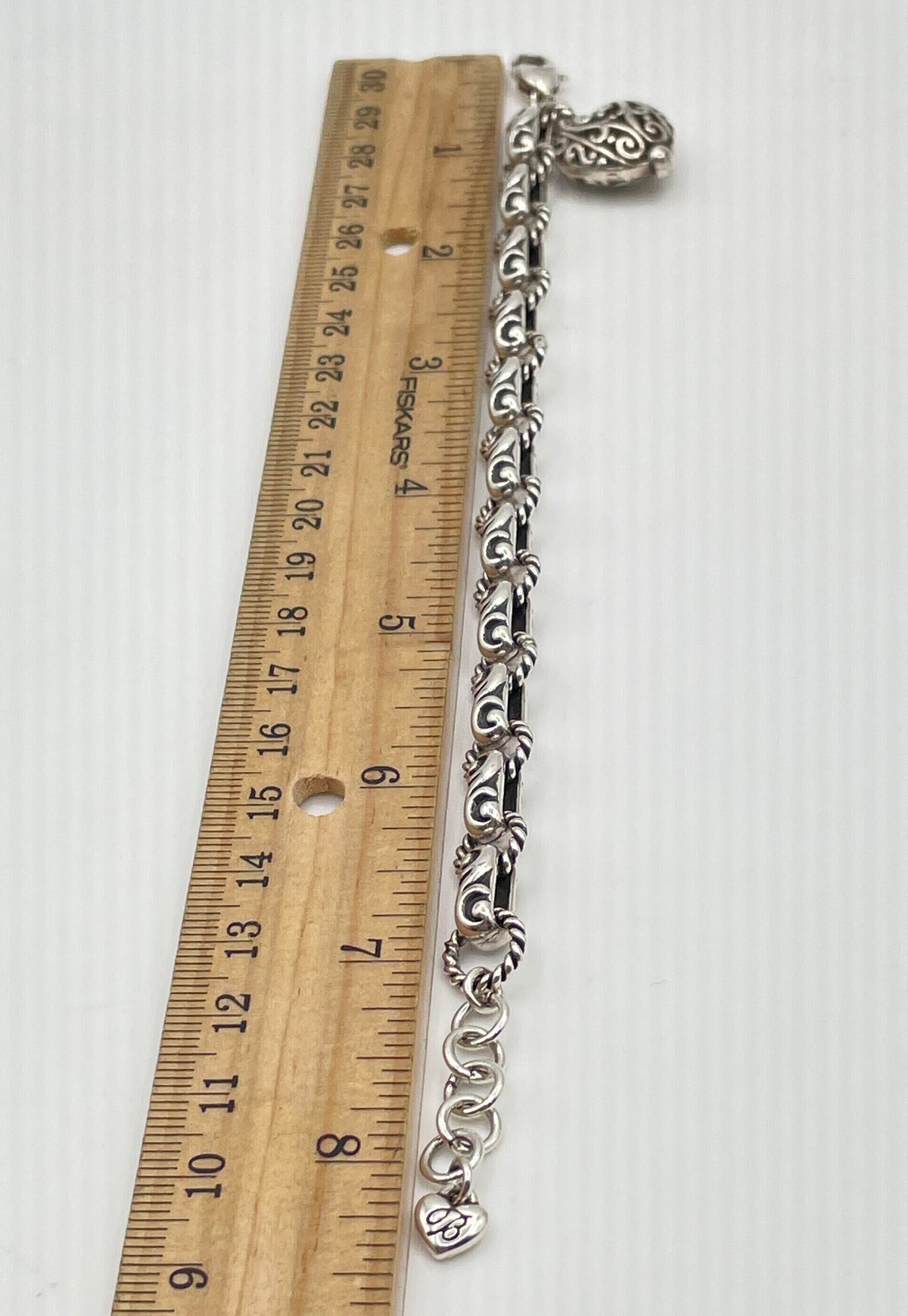 Brighton Silver Tone Bibi Heart Bracelet 27.1g