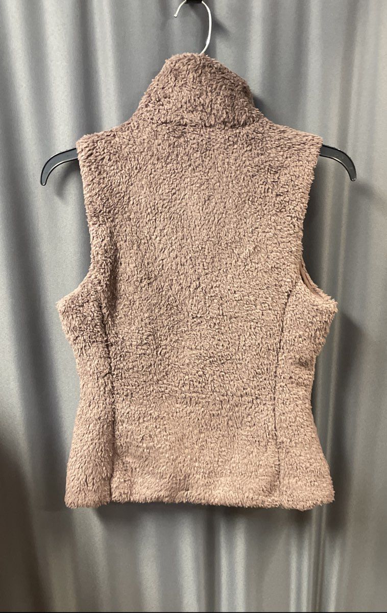 Patagonia Women's Los Gatos Fleece Vest Mauve Pink Full Zip High Pile Fuzzy Sz S