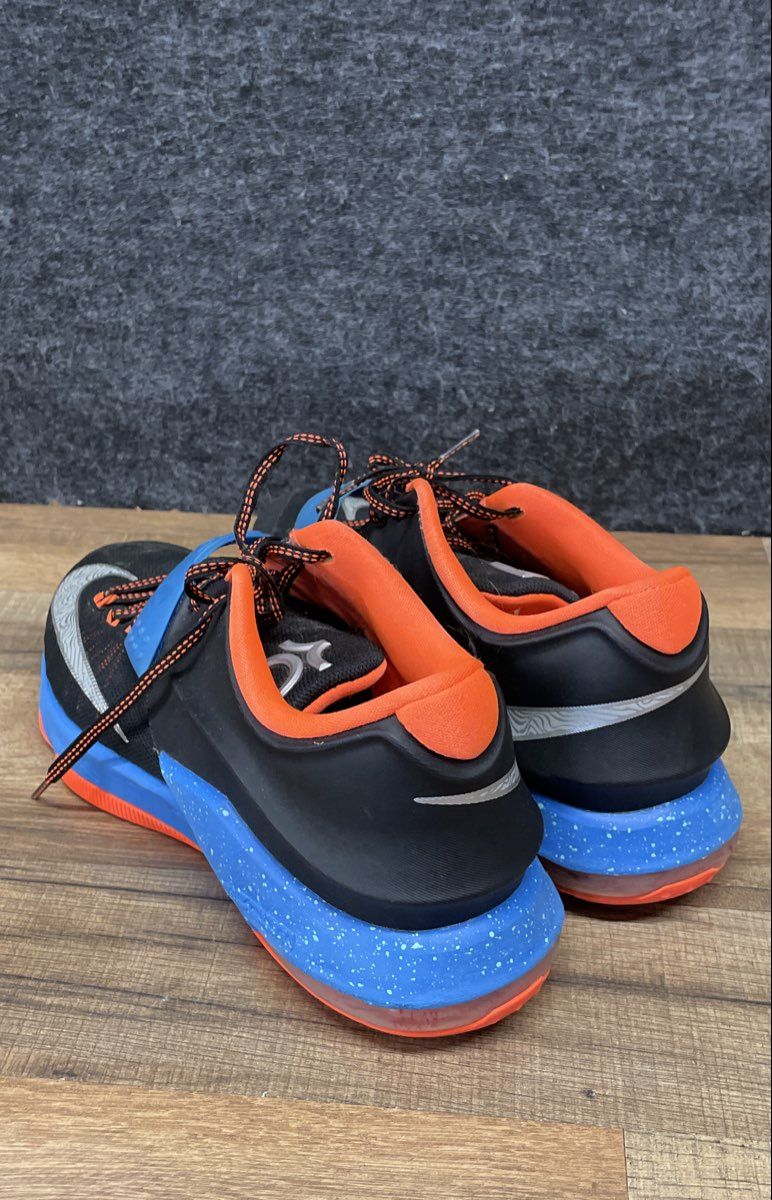 Nike KD 7 OKC Away Black Blue Orange Basketball Sneakers Size 8.5