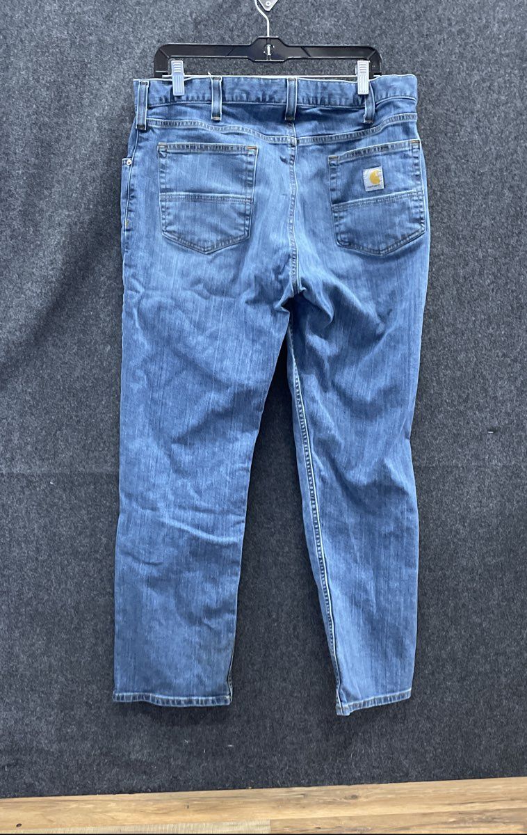 Carhartt Men's BD2804-M Relaxed Fit Straight Leg Blue Denim Jeans Sz 36x30
