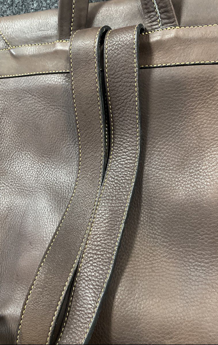 Rugere Brown Pebbled Leather Flap Top Backpack Purse Handbag 14x19