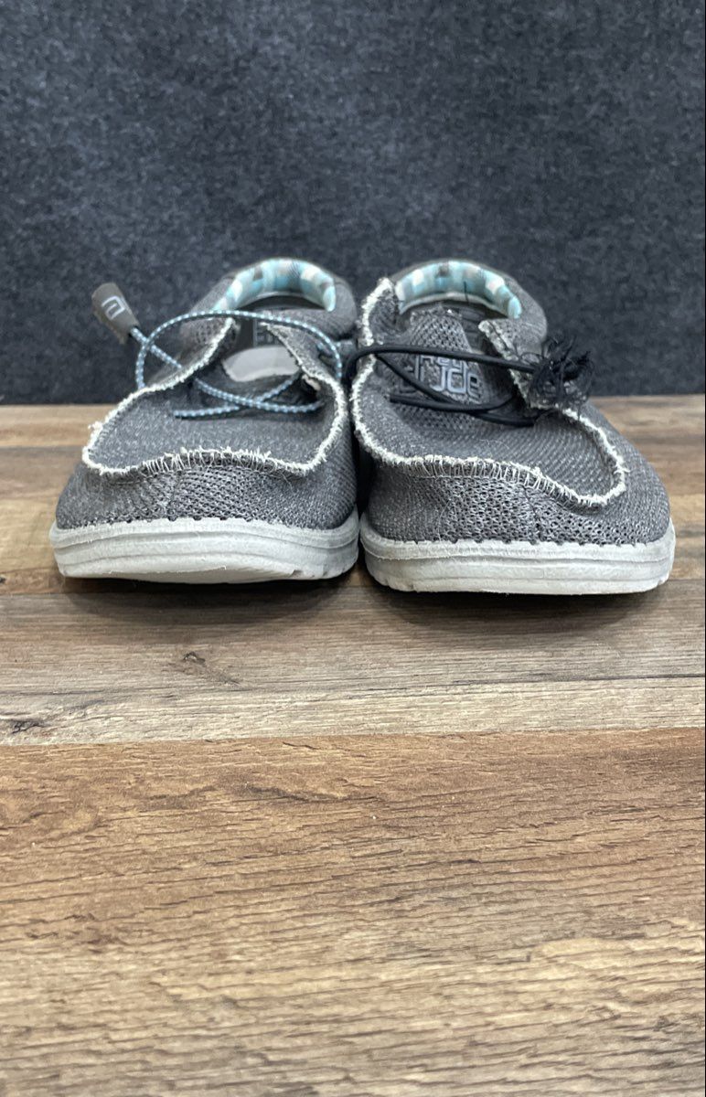 Hey Dude Wally Sox Grey Knit Men's Slip On Loafers Size 9