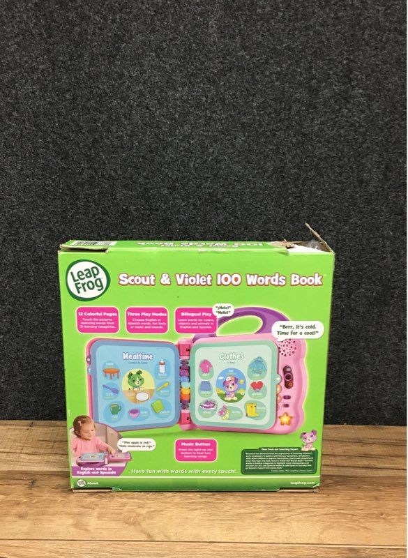 LeapFrog Scout & Violet 100 Words Book Bilingual Electronic Learning Toy In Box