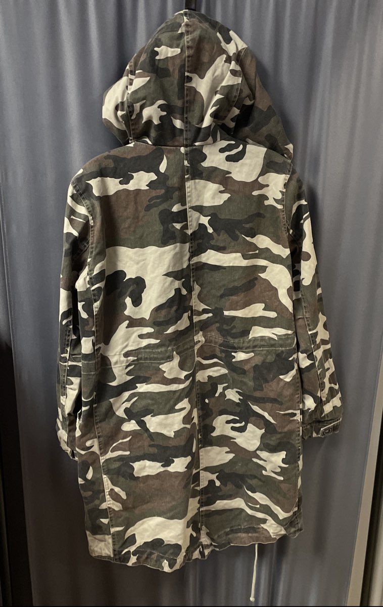 Cookie Couture Women's Camo Hooded Wrap Jacket Cotton Military Utility Sz L