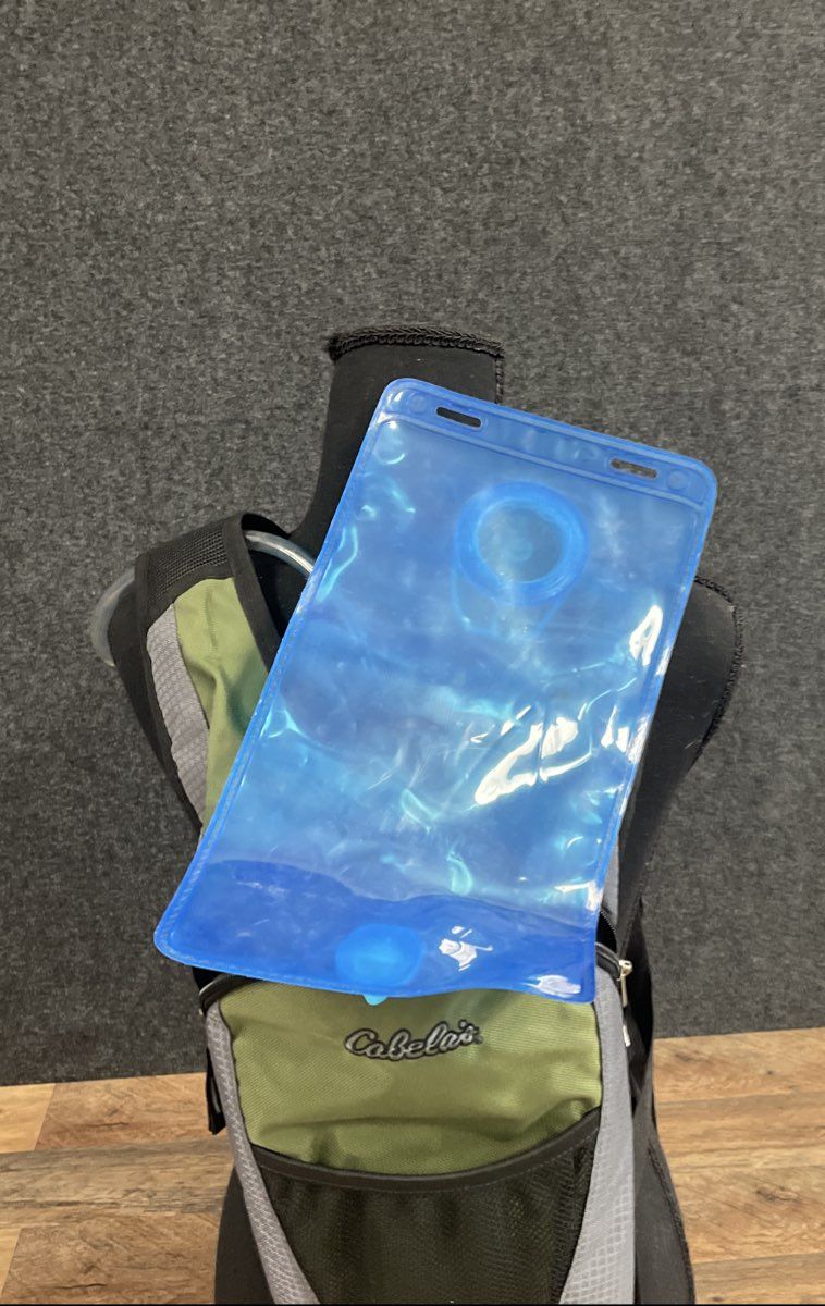 Cabela's Green and Grey Outdoor Hydration Backpack with Water Bladder