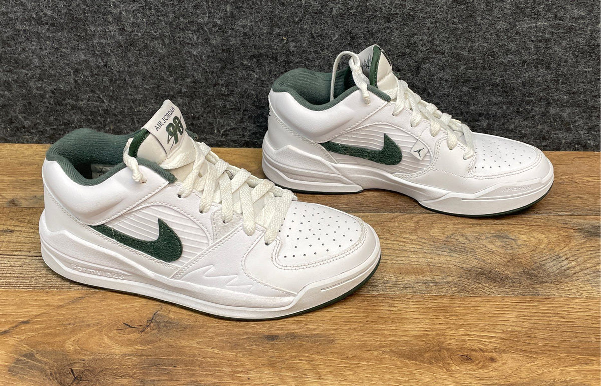 Air Jordan Stadium 90 White Clover Green Sneakers Men's Size 7