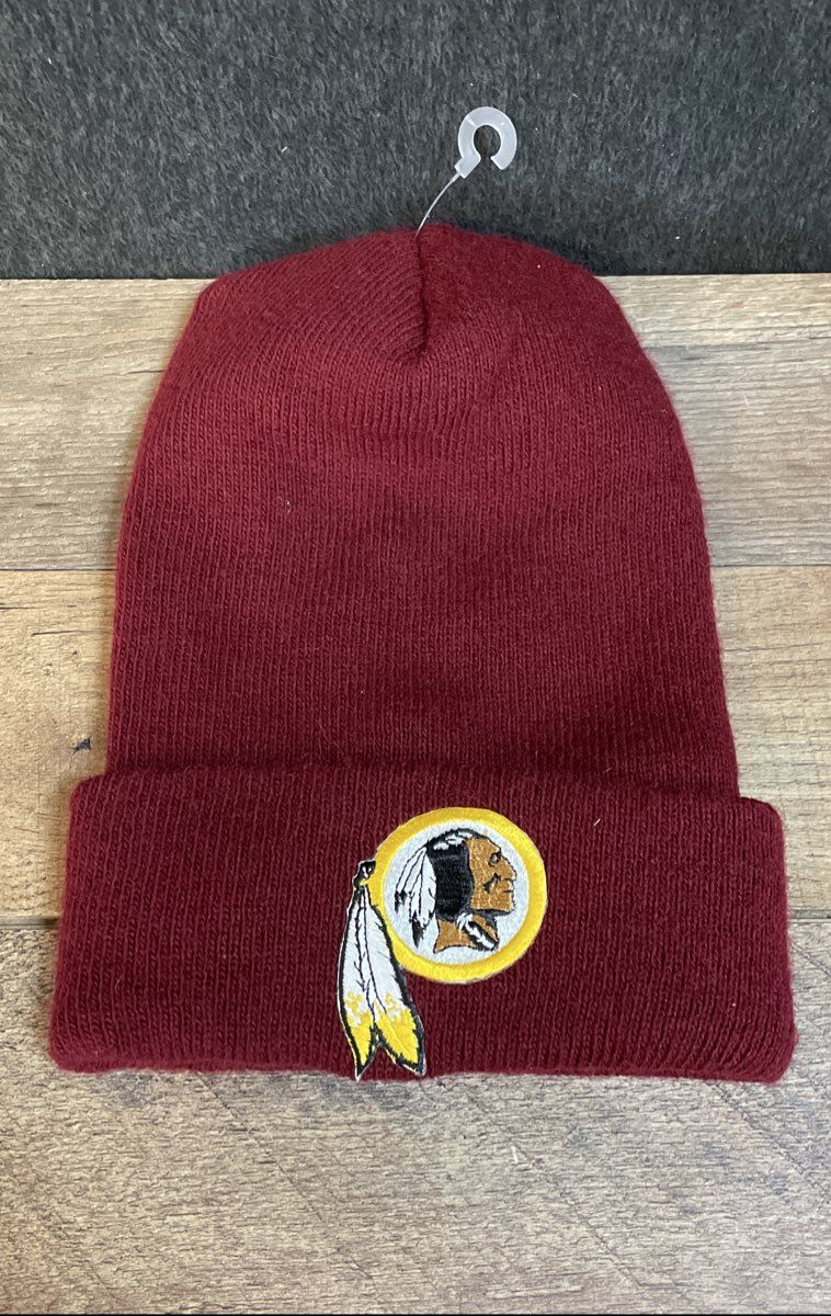 Vintage 90s Washington Redskins Beanie & Reebok NFL Headband Lot Burgundy Black