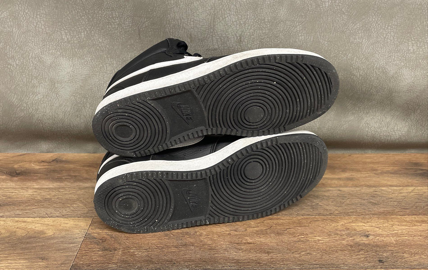 Nike Court Vision Mid Next Nature Black White Sneakers Men's Size 9.5