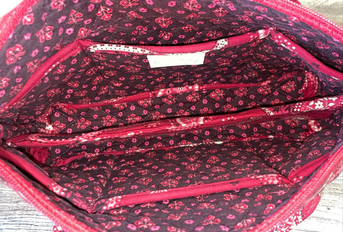 Vera Bradley Handbag Crossbody Phone Bag Wallet Red Paisley Lot of 3