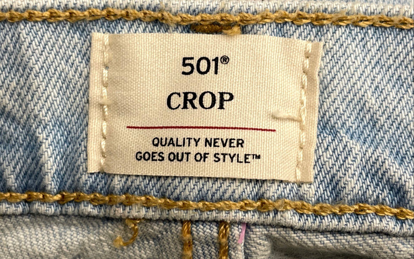 Levi's Women's 501 Original Cropped Jeans Light Wash High Rise NWT Sz 32x26