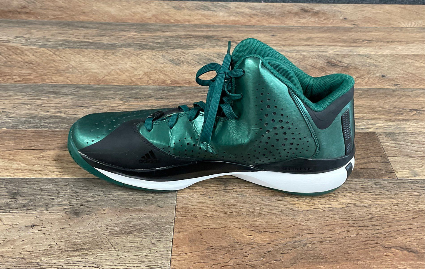 Adidas D Rose 773 III Green Black White Basketball Shoes Men's Size 10