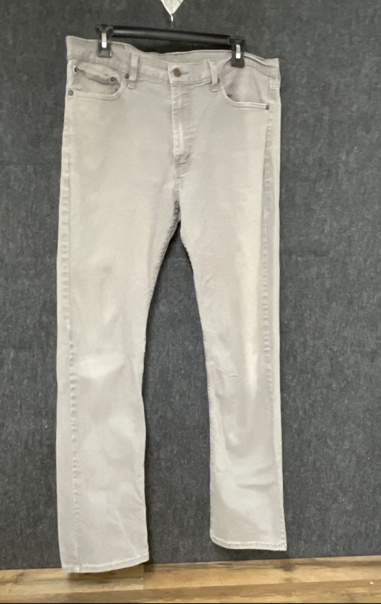 Levi Strauss & Co. Men's 513 Slim Straight Gray Denim Jeans Size 36x34