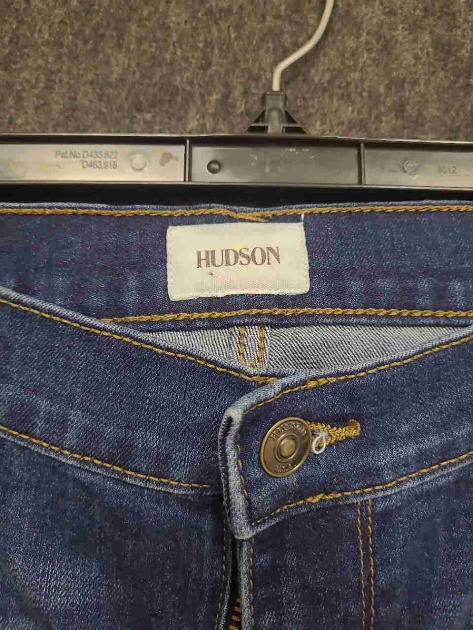 Hudson Women's Natalie Dianna Blue Super Skinny Raw Hem Stretch Jeans Sz 28