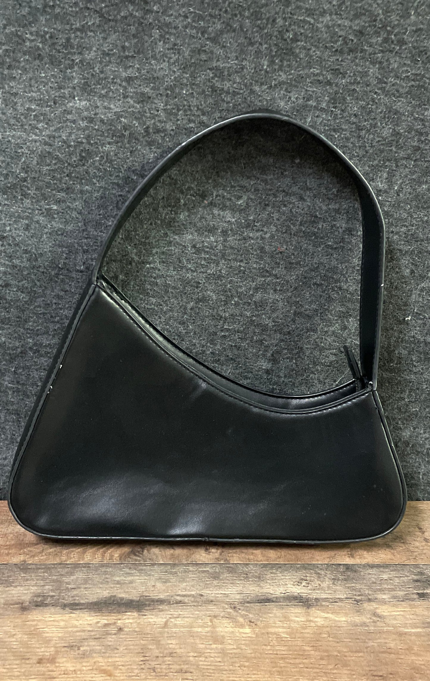 Rachel Zoe Black Asymmetrical Shoulder Bag Gold Hardware Hobo Purse