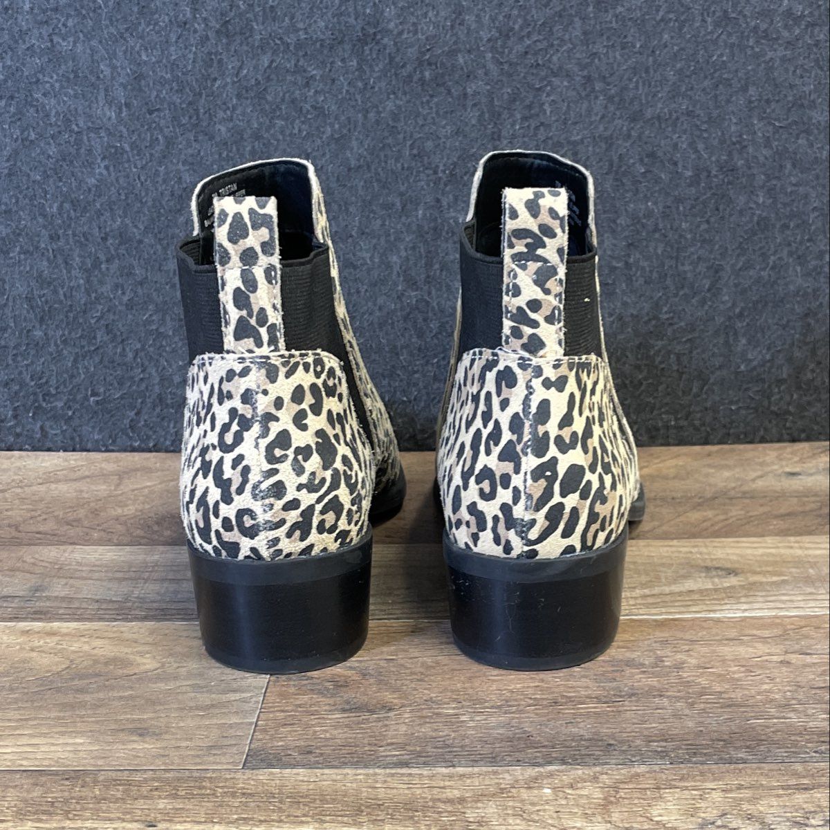 Dolce Vita Tristan Leopard Print Leather Chelsea Boots Women's Size 7
