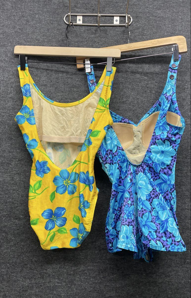 Vintage 90s One Piece Swimsuit Lot of 6 Catalina Maxine Hollywood Sz M 10