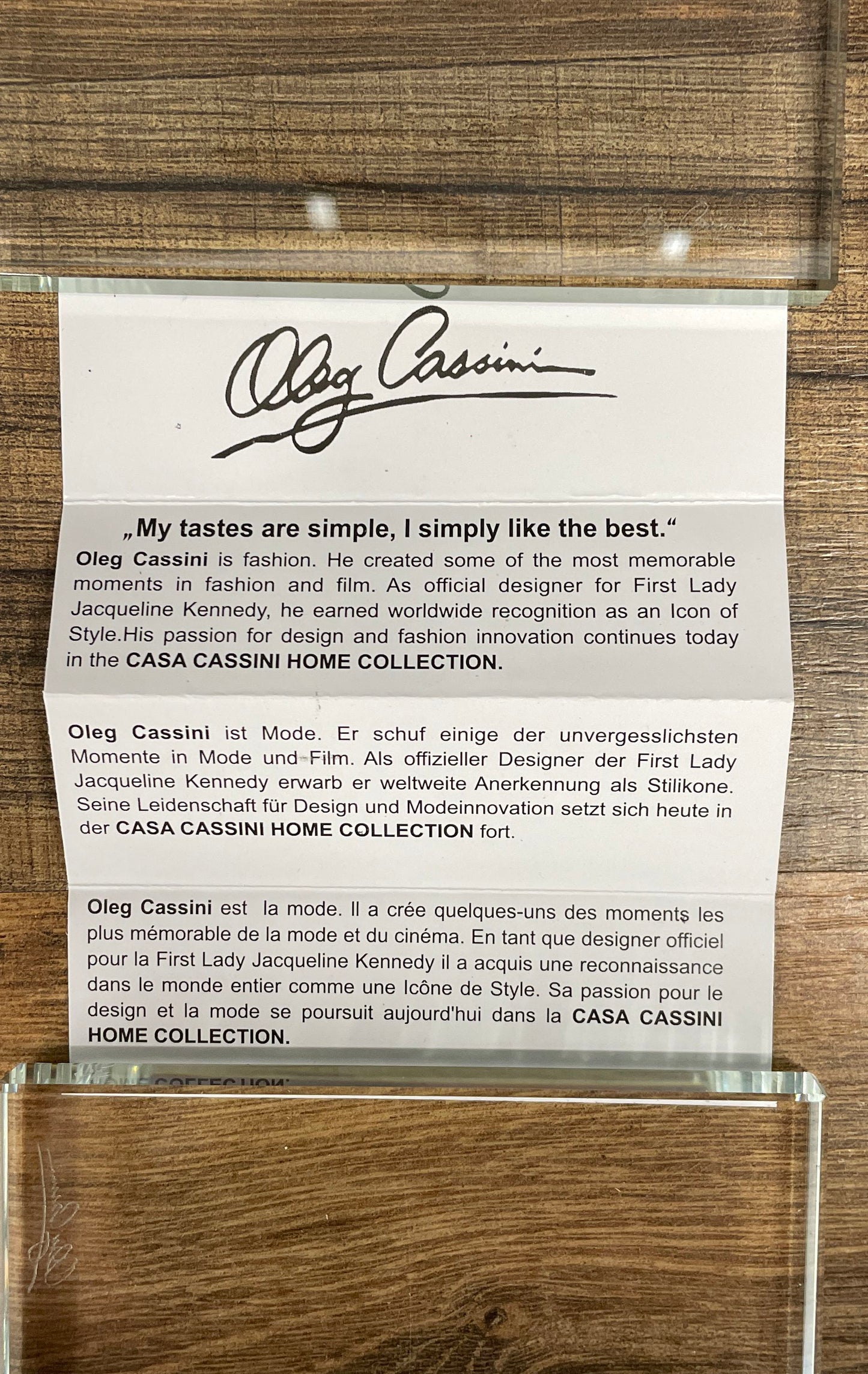 Set of 4 Oleg Cassini Crystal Square Coasters [IOB]
