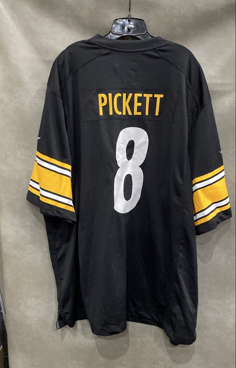 Nike Men's Pittsburgh Steelers Kenny Pickett #8 Jersey Black On Field Sz 4XL