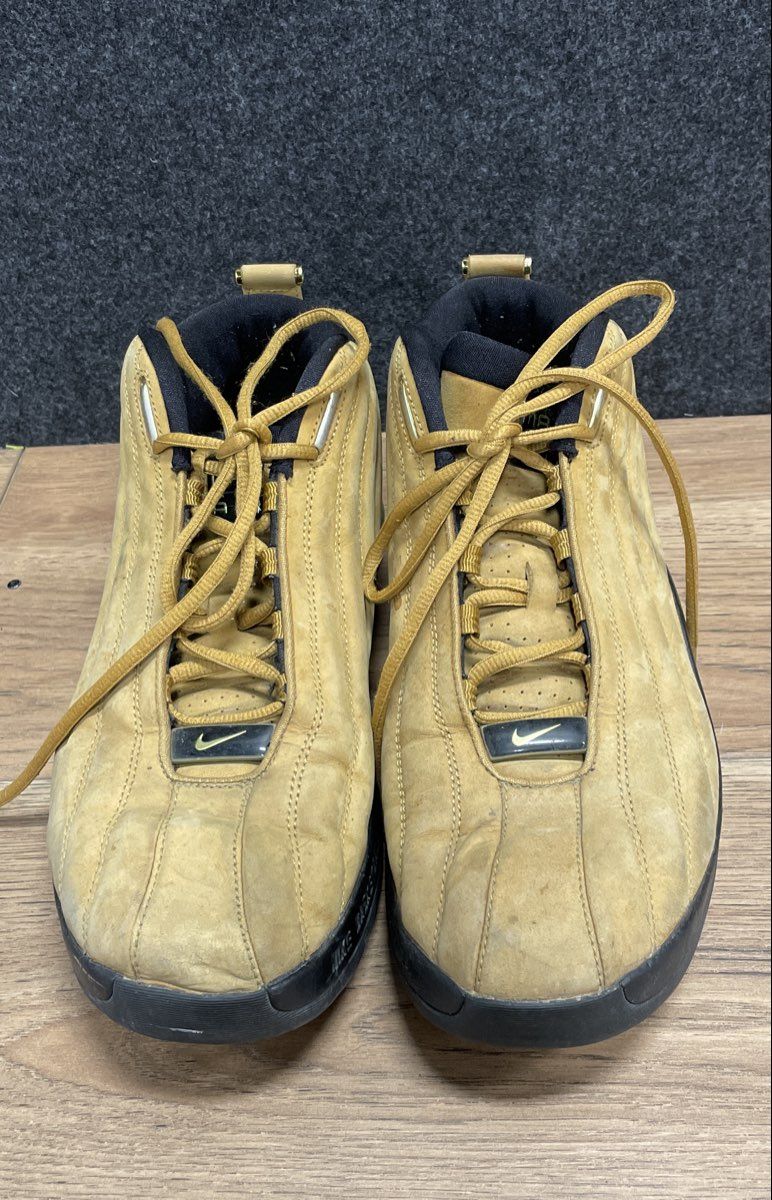 Vintage 90s Nike Air Max Elite Wheat Gold Basketball Shoes Mens Size 12