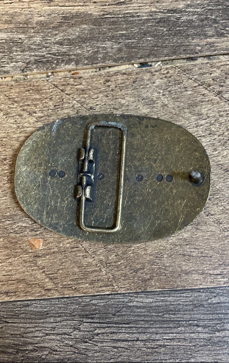 Vintage Natural Light Anheuser-Busch Belt Buckle Oval Metal Brewery Logo 3 Inch