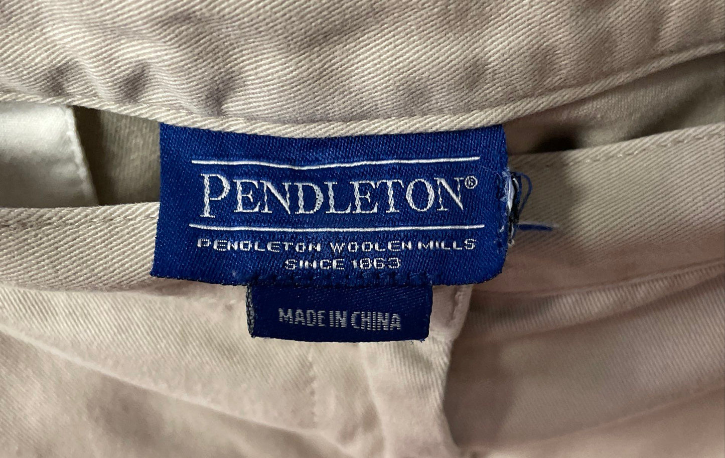 Pendleton Women's Tan Flat Front Cotton Khakis Chino Pants