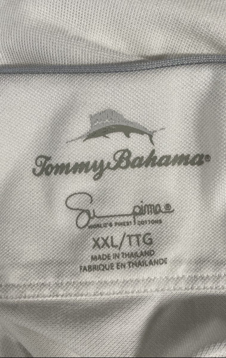 Tommy Bahama Men's White Short Sleeve Polo Shirt Supima Cotton Blend Size XXL