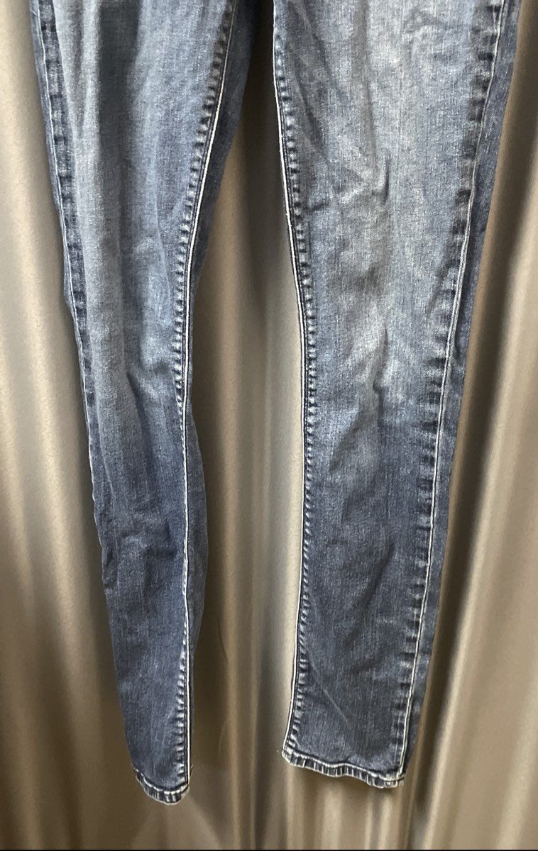 Hudson Women's Blue Skinny Jeans Medium Wash Whiskered Stretch Denim Size 27