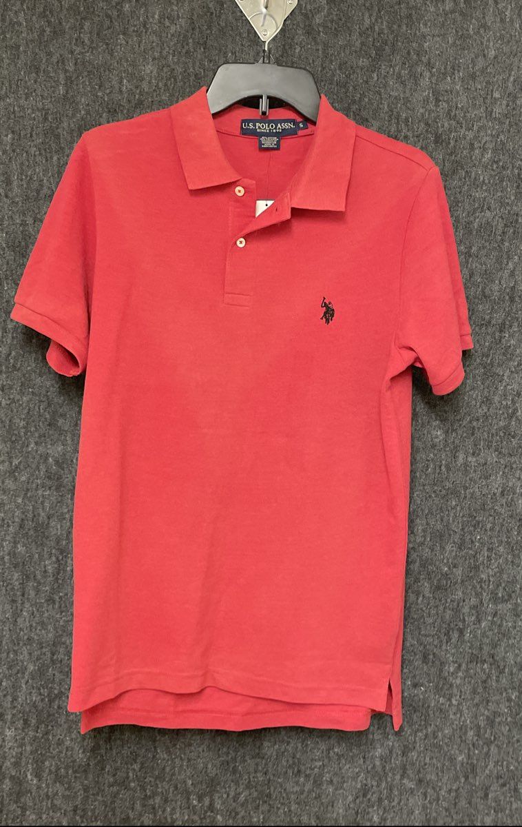 U.S. Polo Assn. Men's Classic Polo Shirt Red Cotton Blend Sz S