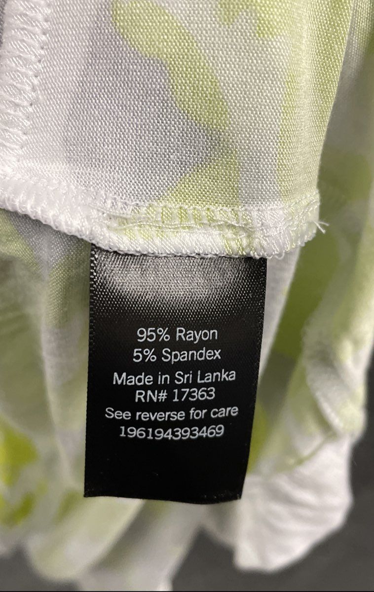 Simply Vera Vera Wang Women's Lime Floral Print Sleepwear Nightgown NWT Sz S