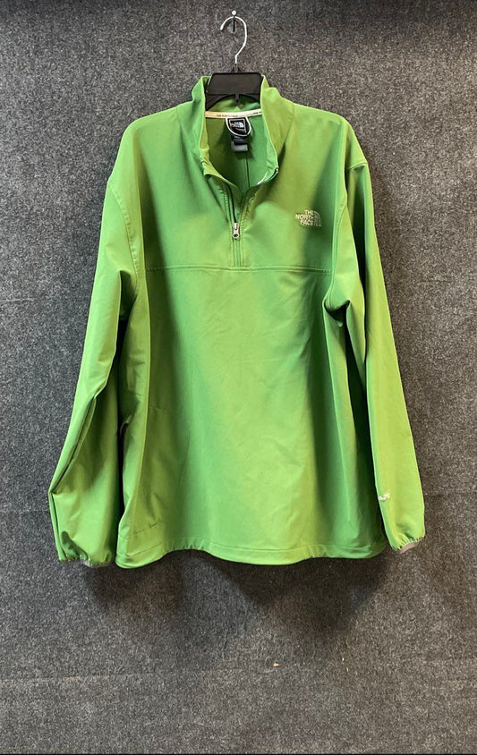 The North Face Men's Green Apex Softshell Quarter Zip Pullover Jacket Sz XXL