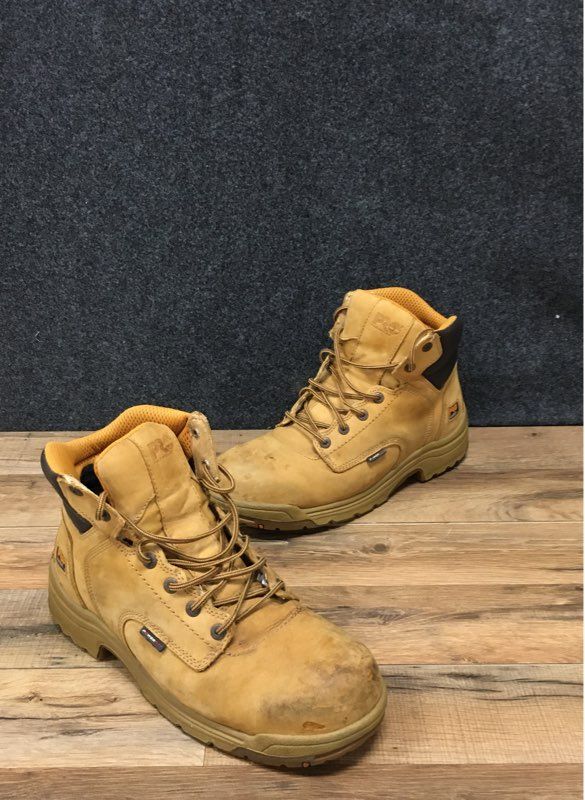 Timberland Pro Titan 99525 Wheat Nubuck Safety Toe Work Boots Men's Size 10.5
