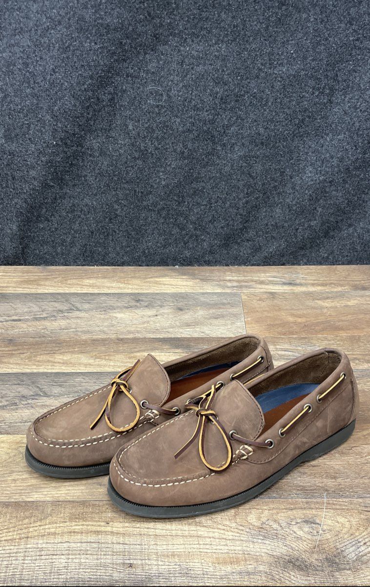G.H. Bass & Co. Brown Suede Camp Moccasin Boat Shoes Men's Size 11