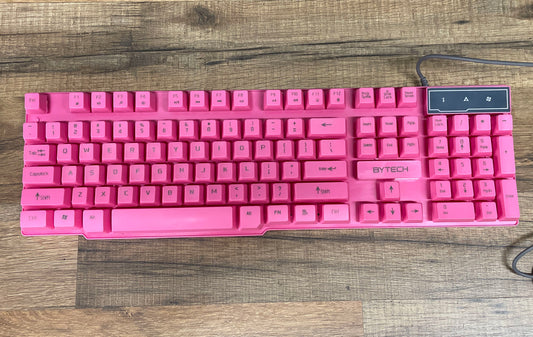 Bytech Rubber Dome Pink "Gaming" Keyboard [IOB]