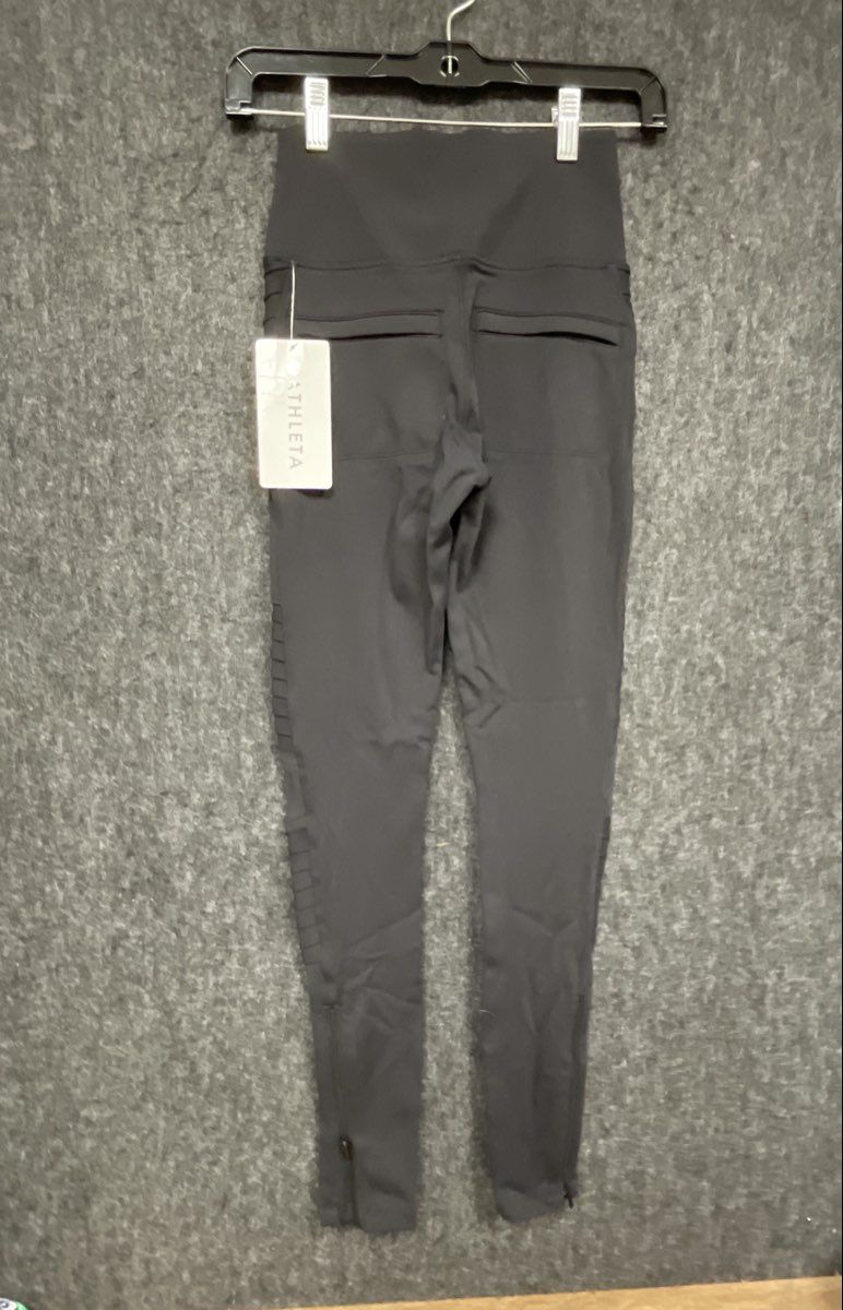 Athleta Women's Black Delancey Moto Tight High Rise Sculptek Light Sz XXS NWT